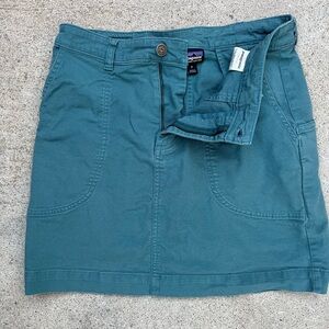 Women's Patagonia Skirt Teal Turquoise Solid 6 Active Hike Beach Climb Tennis